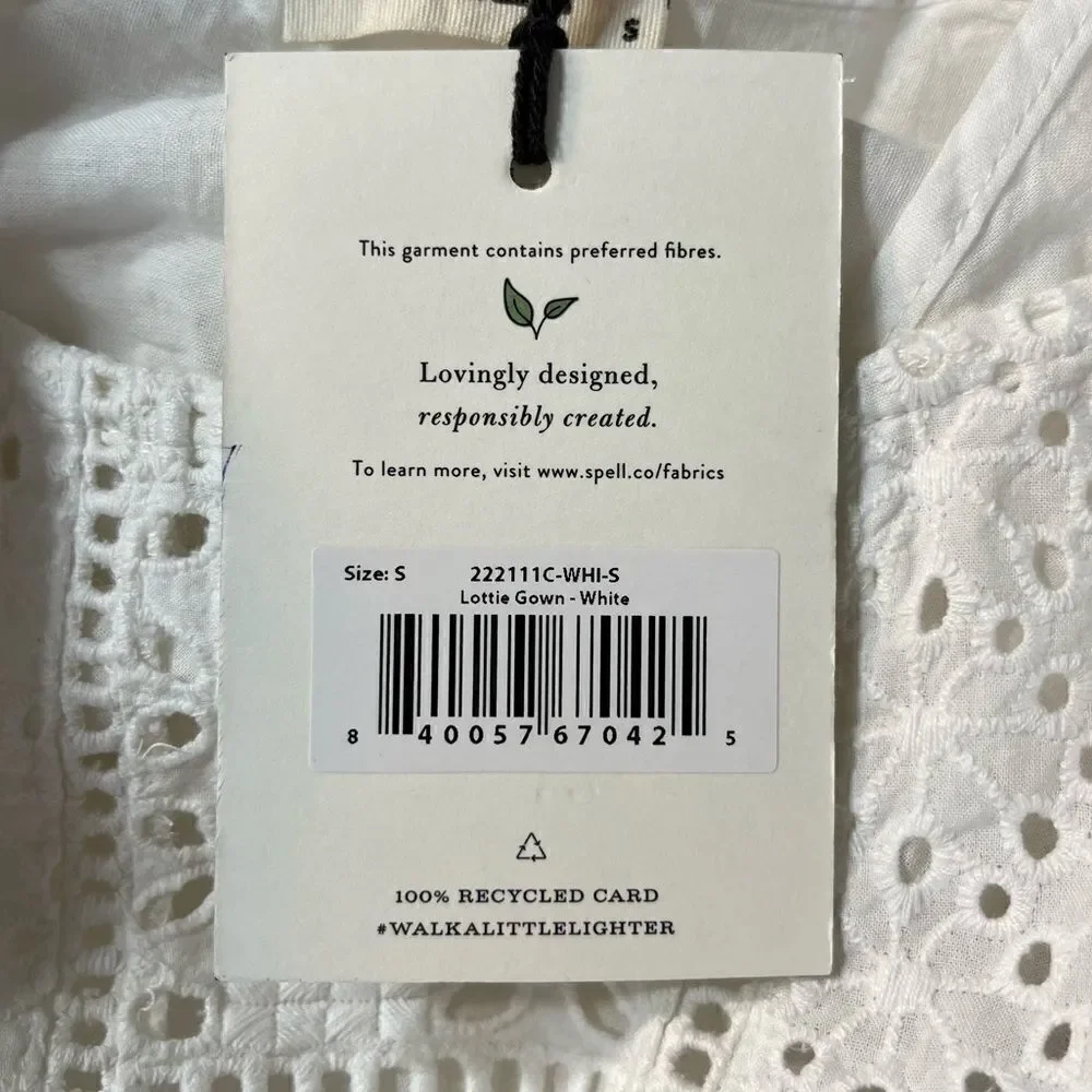 NEW Spell and the Gypsy Lottie Gown with Slip White Eyelet Lace Small - Picture 11 of 15